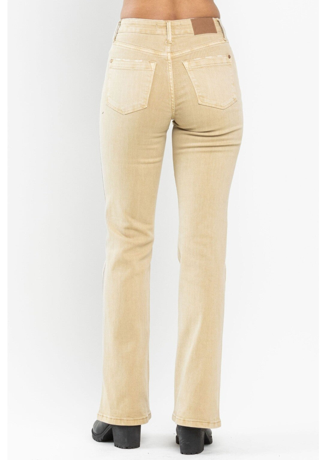 Judy Blue Slim Mid-Rise Tan Bootcut Jeans