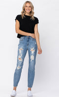 Judy Blue Hi- Rise Destroyed Boyfriend Jeans
