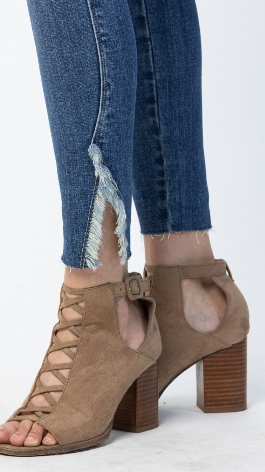 Judy Blue High Waist Skinny With Detail Hem Jeans