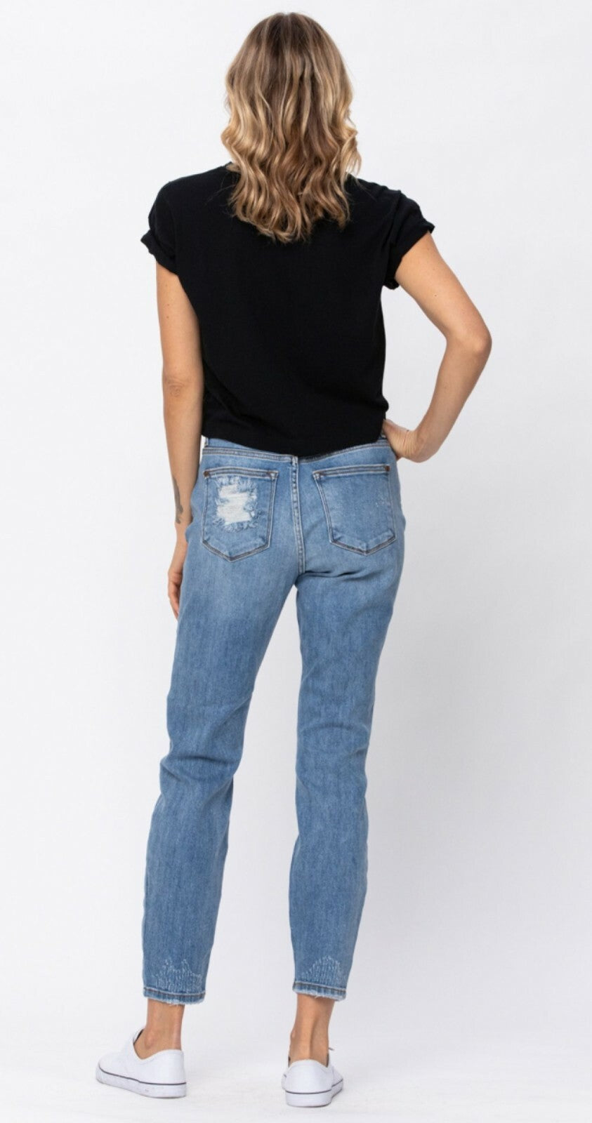 Judy Blue Hi- Rise Destroyed Boyfriend Jeans
