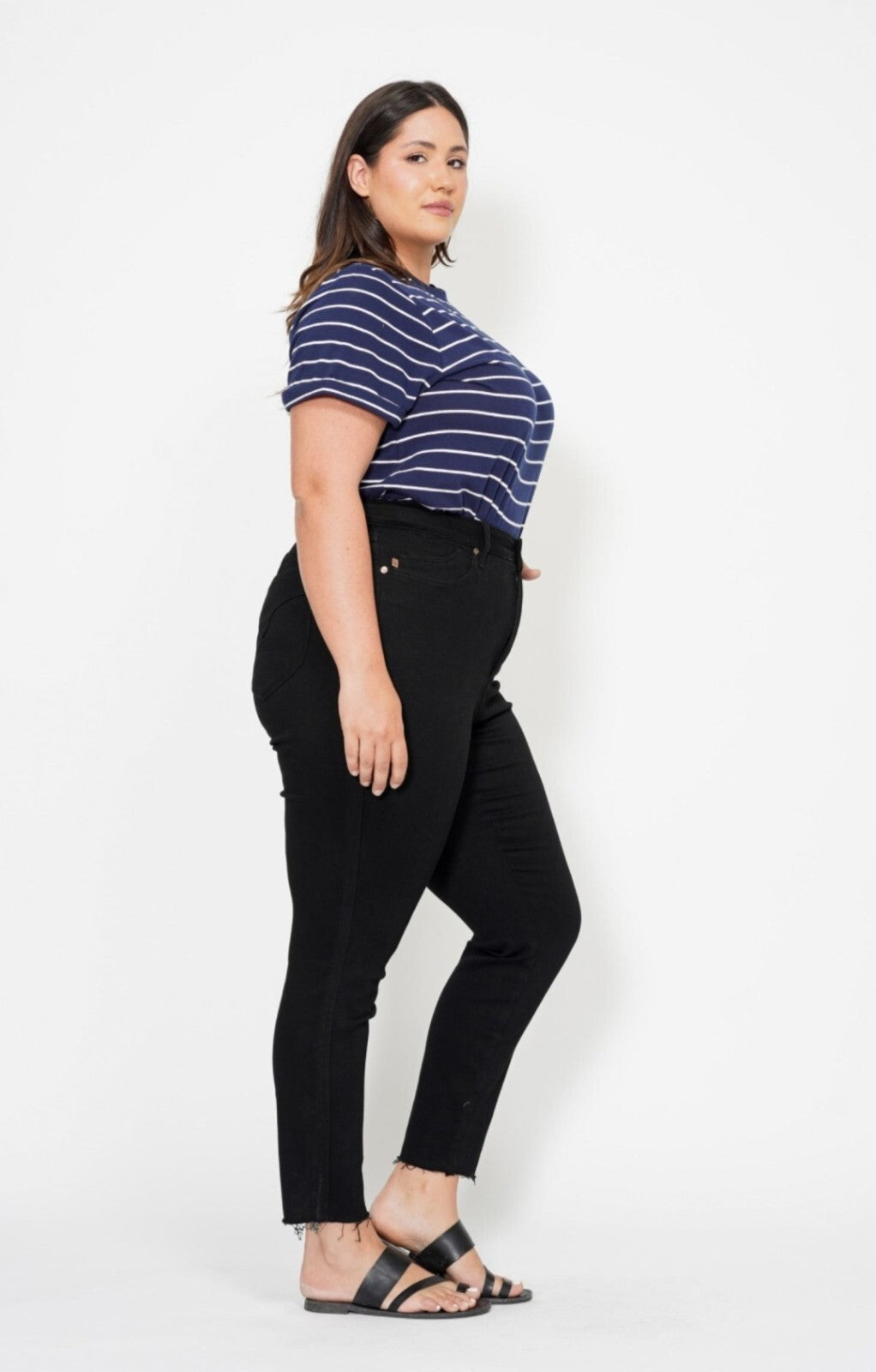 Judy Blue High Waist Tummy Control Black Skinny  Jeans