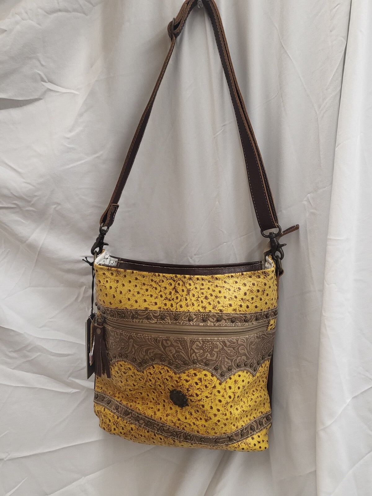 Gold Spell Leather & Hairon Myra Bag