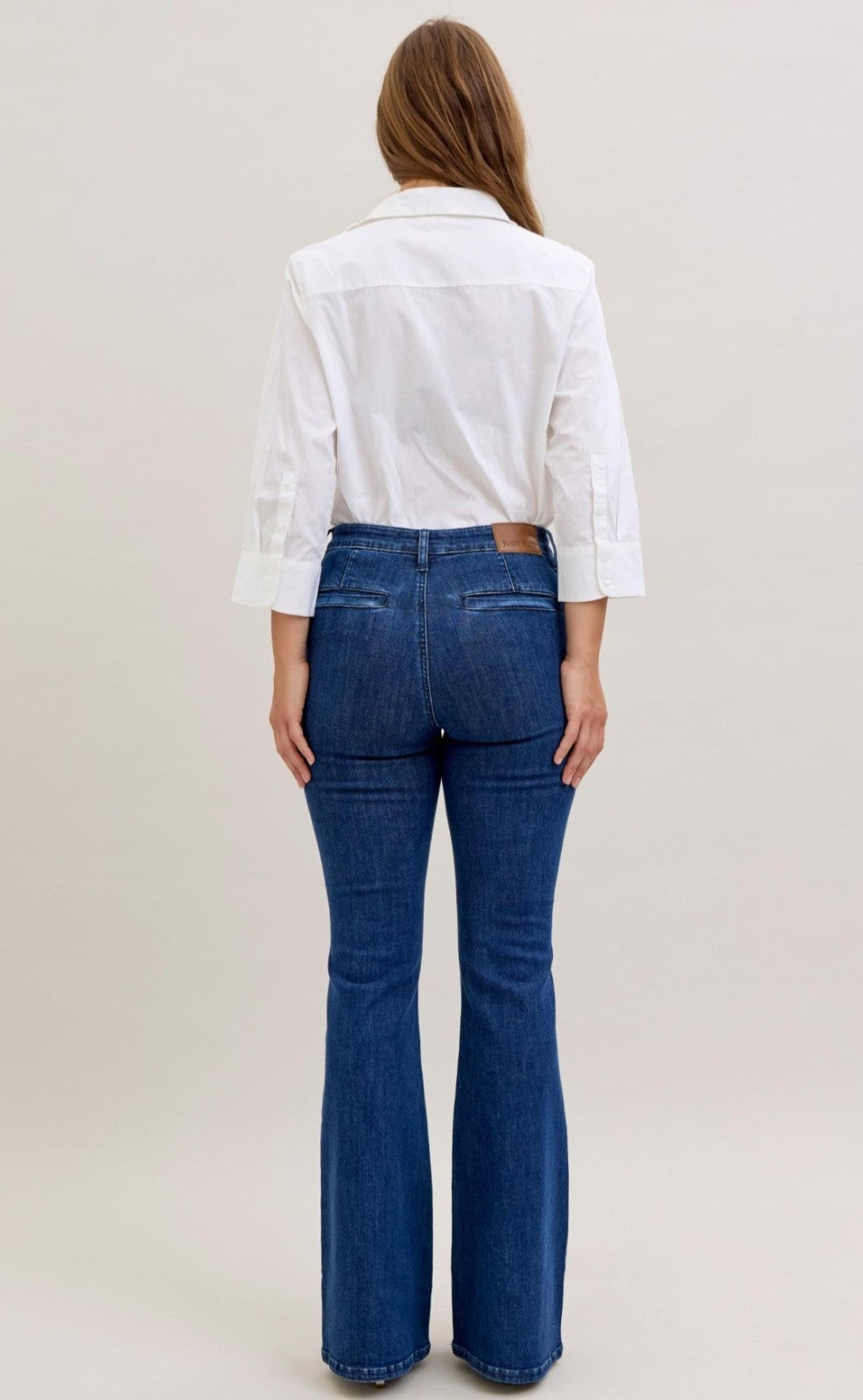 Judy Blue High-Rise Flare W/ Patch Pockets Jeans