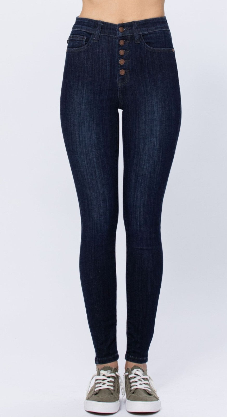 Judy Blue High Waist Button Fly Skinny Jeans