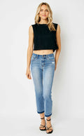 Judy Blue Mid-Rise Cropped Bootcut  Jeans
