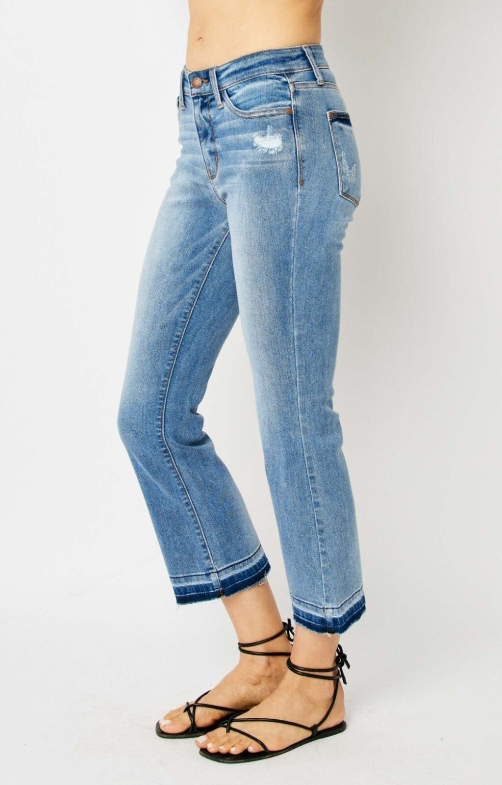 Judy Blue Mid-Rise Cropped Bootcut  Jeans
