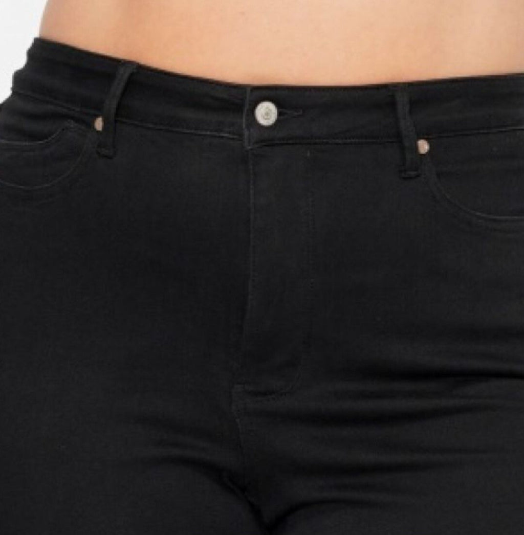 Judy Blue High Waist Tummy Control Black Skinny  Jeans