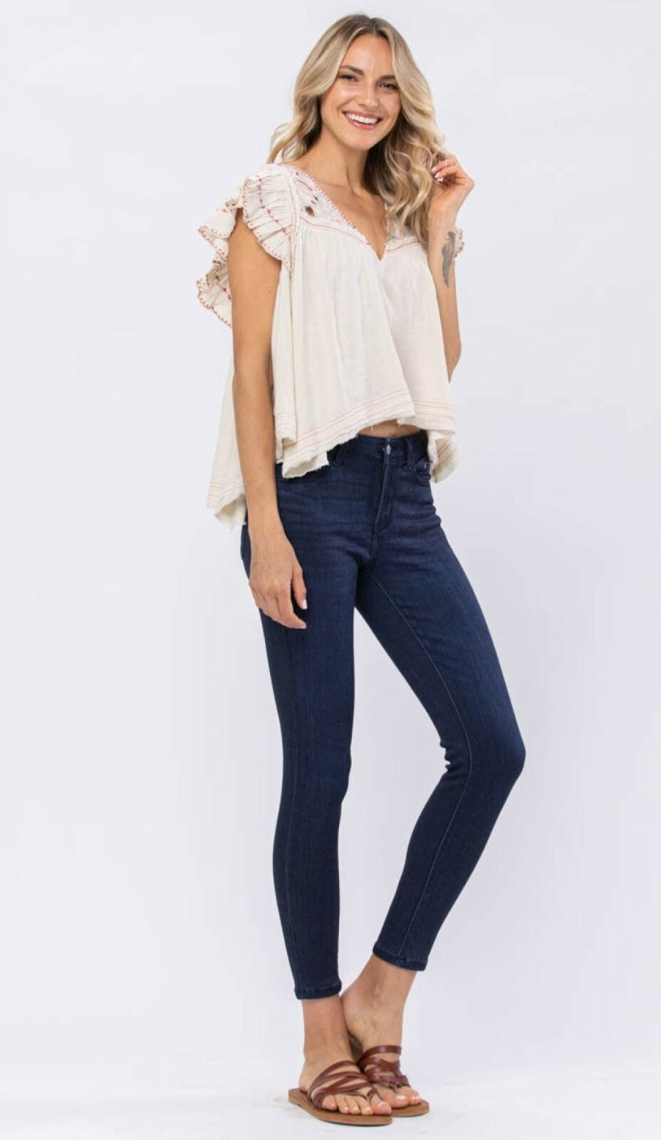 Judy Blue Mid- Rise 28.5" Inseam Skinny Jeans