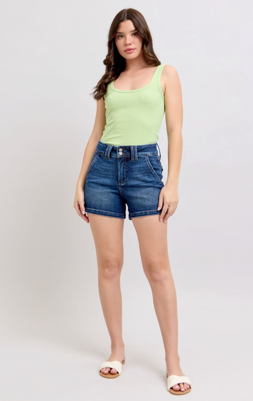 Judy Blue High-Rise Double Button Shorts