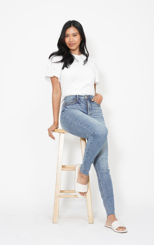 Judy Blue High Waist Skinny With Vintage Pockets Tummy Control Jeans