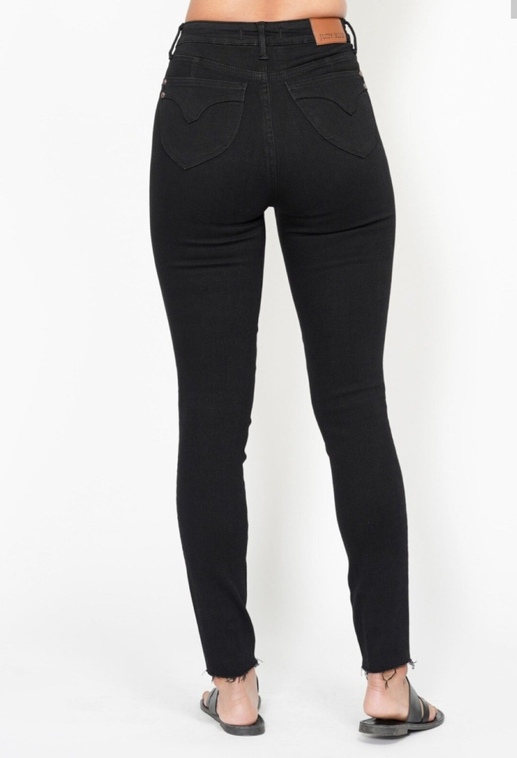 Judy Blue High Waist Tummy Control Black Skinny  Jeans