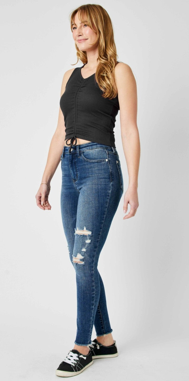 Judy Blue High Waist W/ Distressing Skinny  Jeans