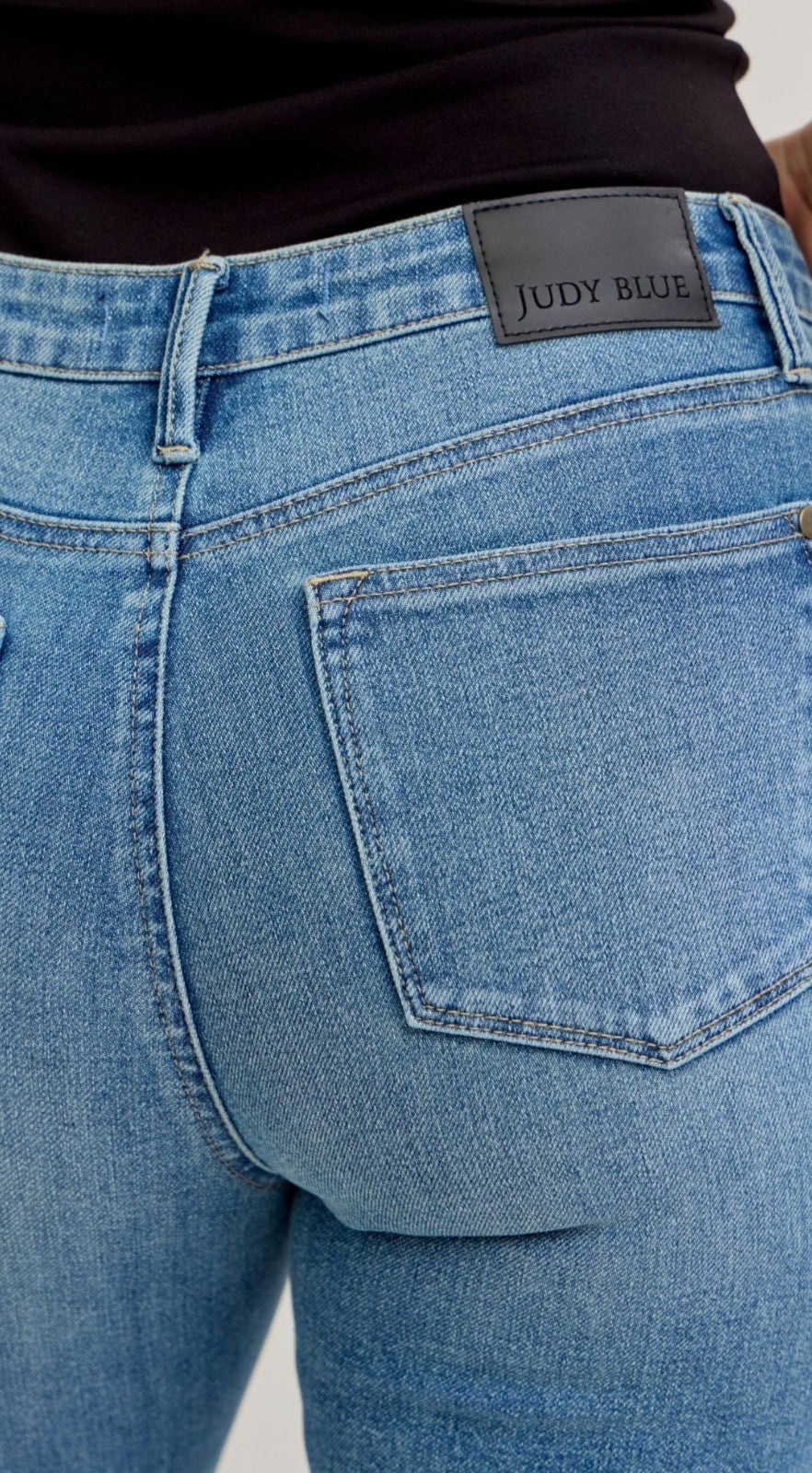 Judy Blue Mid-Rise Slim Fit W/ Tummy Control Release Hem Bootcut Jeans