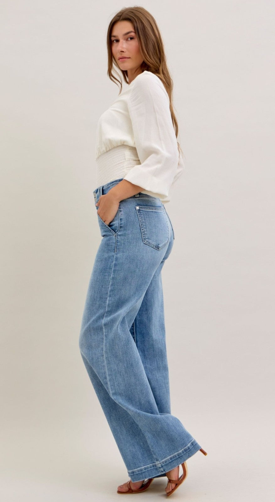 Judy Blue High-Rise Trouser Wide Leg Jeans