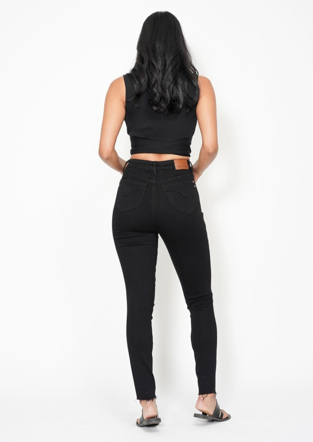 Judy Blue High Waist Tummy Control Black Skinny  Jeans