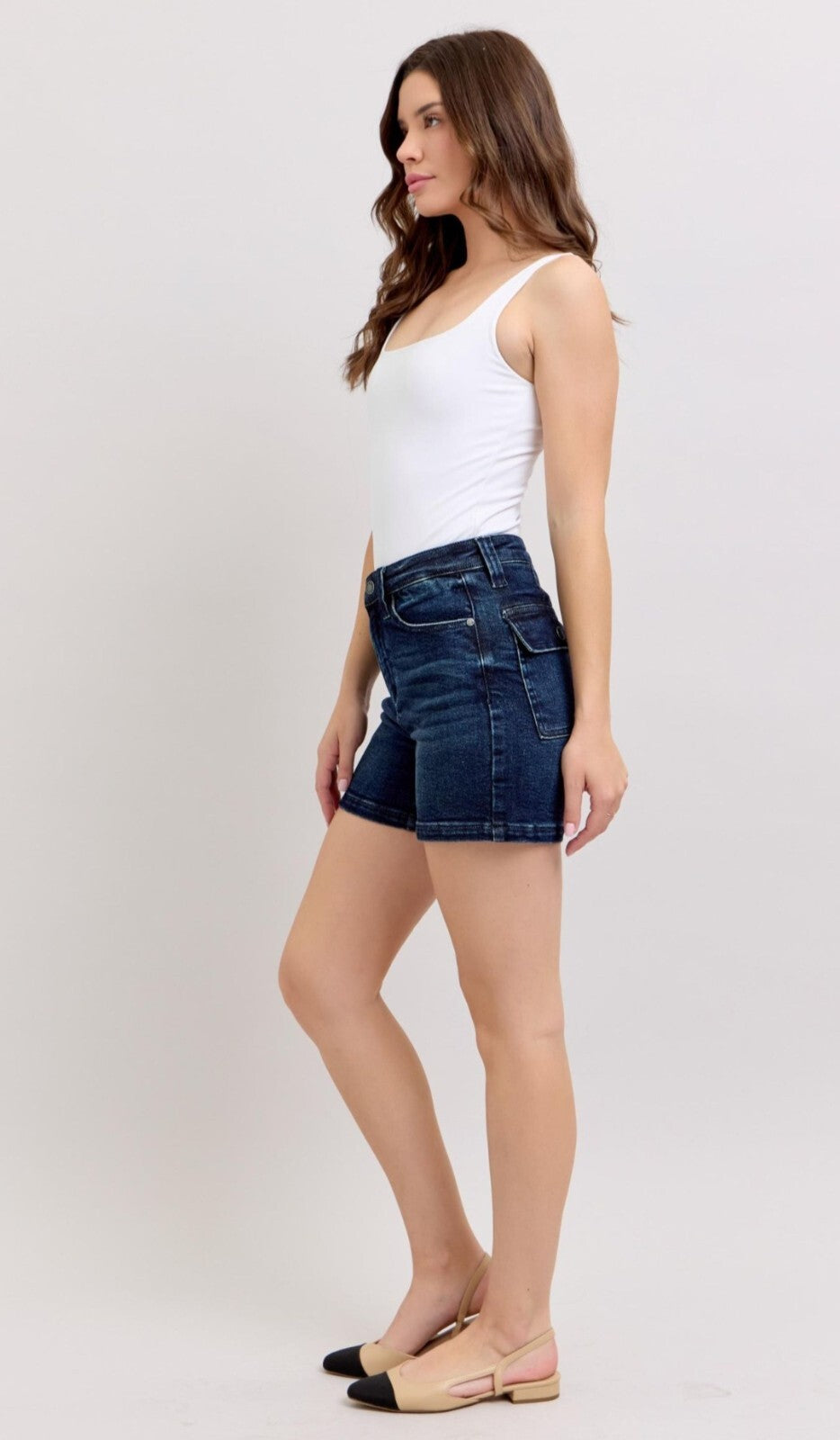 Judy Blue High-Rise Back Flap Pocket  Shorts