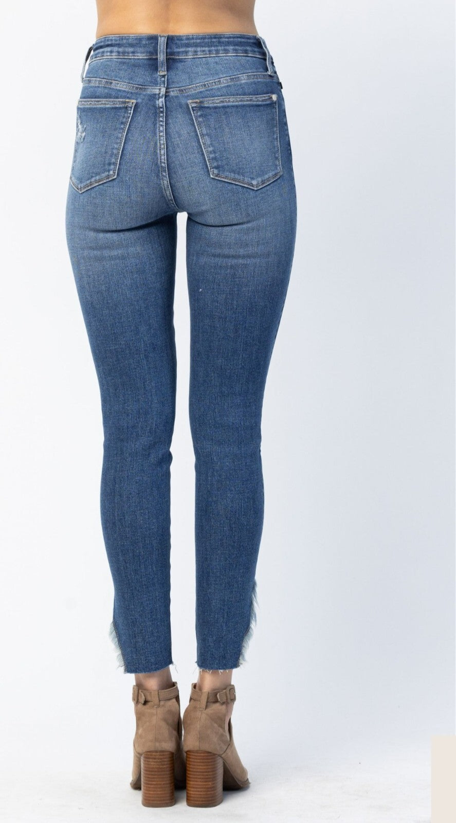 Judy Blue High Waist Skinny With Detail Hem Jeans