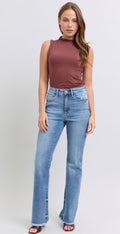Judy Blue High-Rise With Frayed Hem Bootcut Jeans