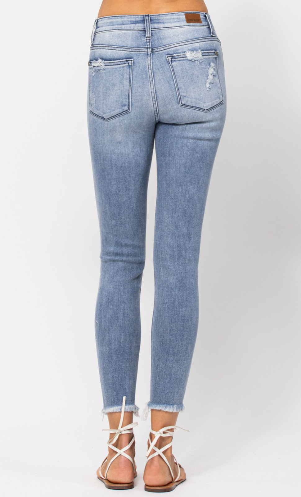 Judy Blue Mid-Rise Destroyed Skinny Jeans