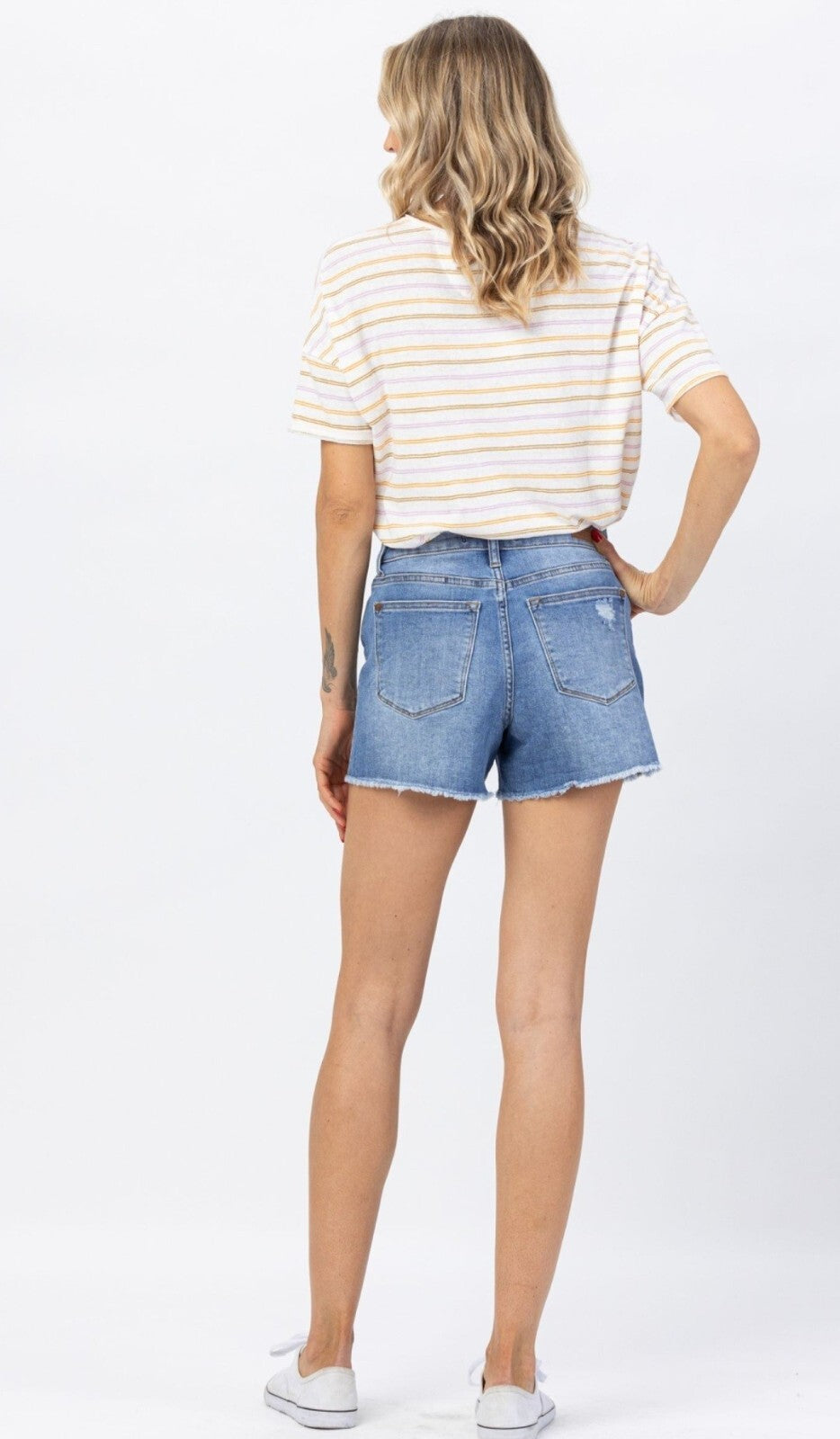 Judy Blue High-Waist Distressed Shorts