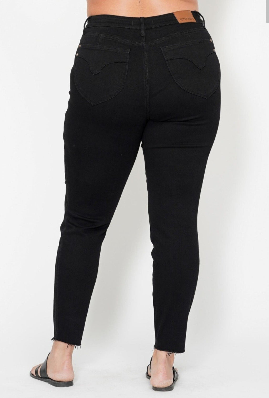 Judy Blue High Waist Tummy Control Black Skinny  Jeans