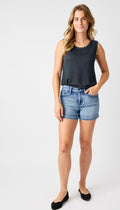 Judy Blue Mid-Rise Flap Pocket  Shorts