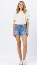 Judy Blue High-Waist Distressed Shorts