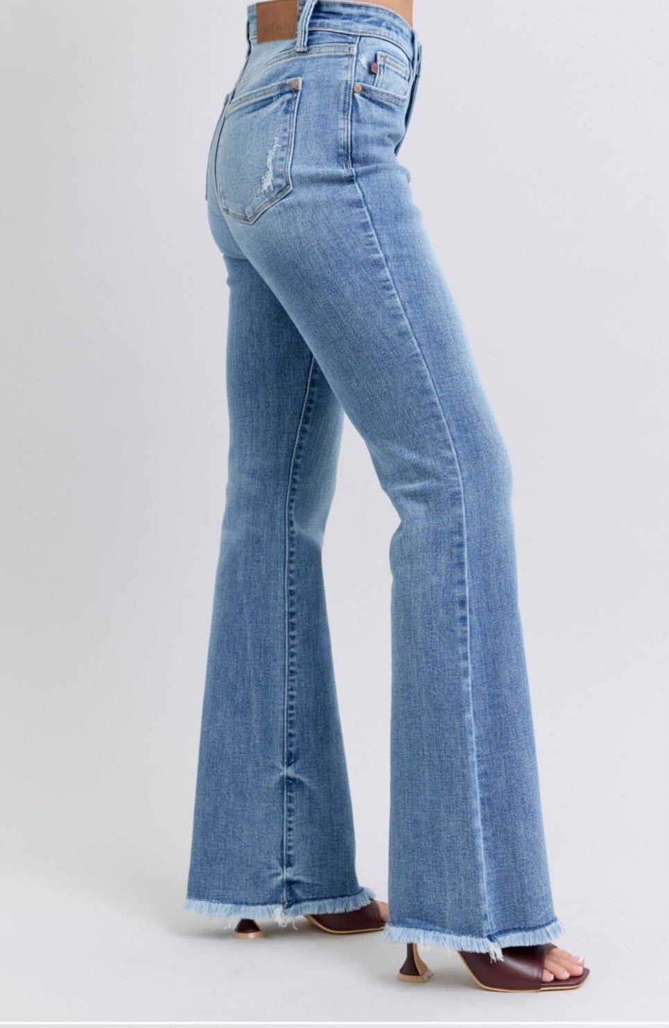 Judy Blue High-Rise With Frayed Hem Bootcut Jeans