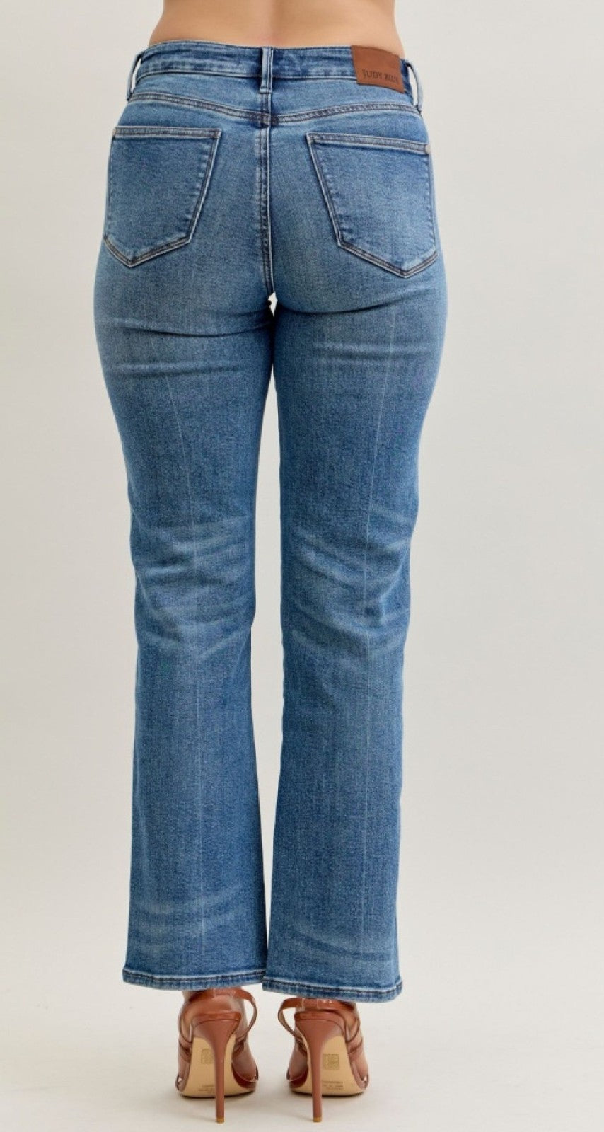 Judy Blue Mid-Rise Slim Straight With Rigid Magic Button Fly Jeans