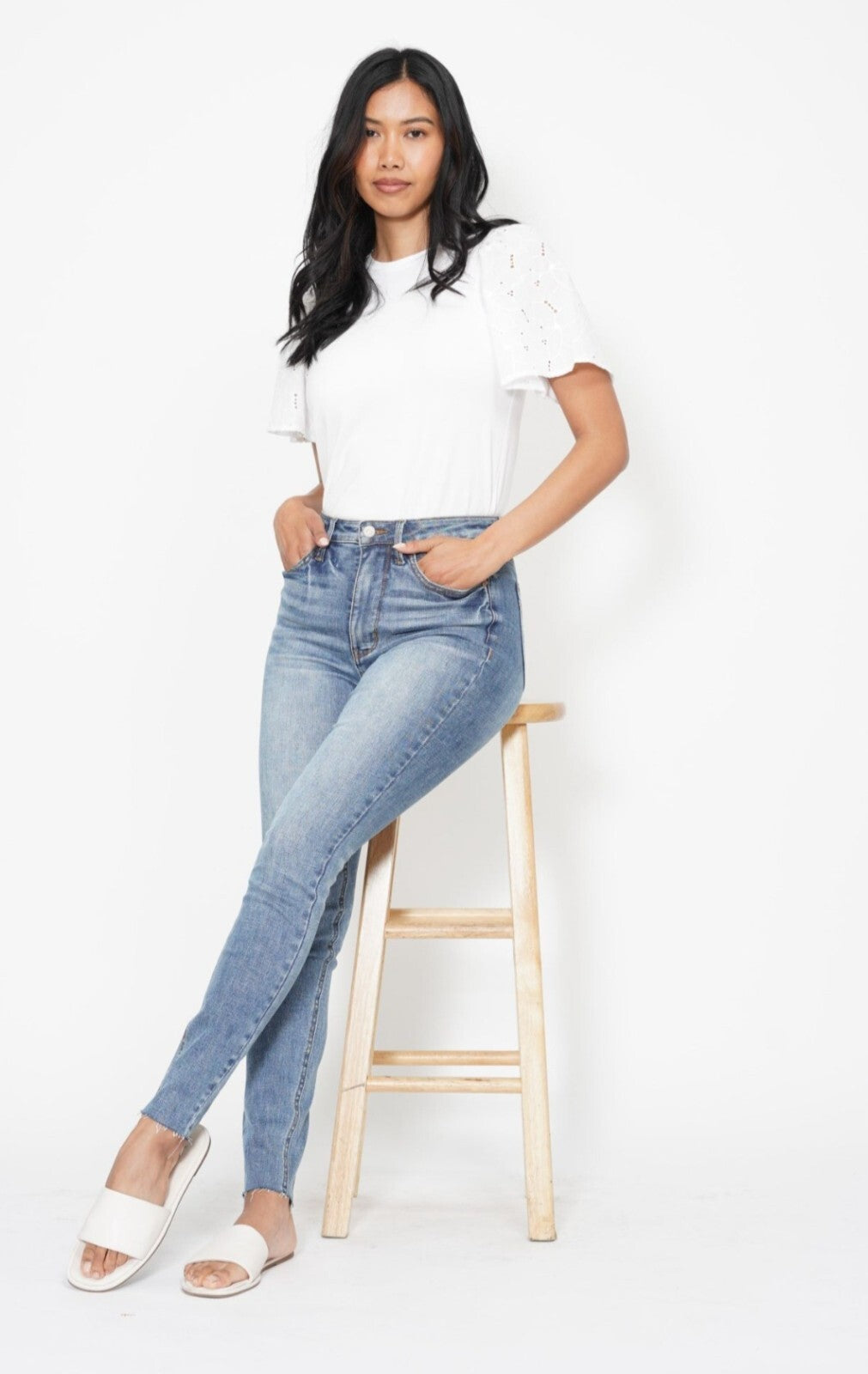 Judy Blue High Waist Skinny With Vintage Pockets Tummy Control Jeans