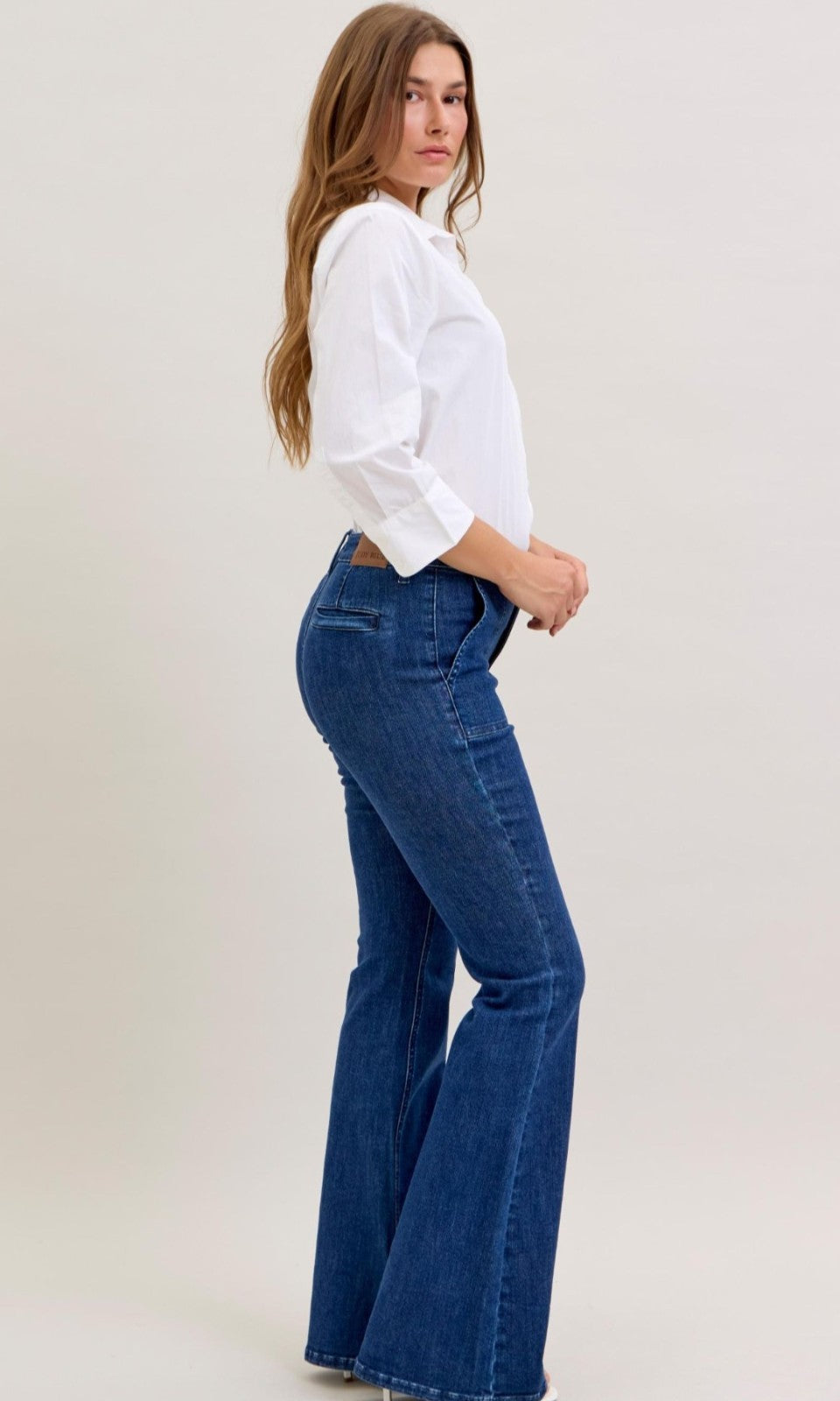 Judy Blue High-Rise Flare W/ Patch Pockets Jeans