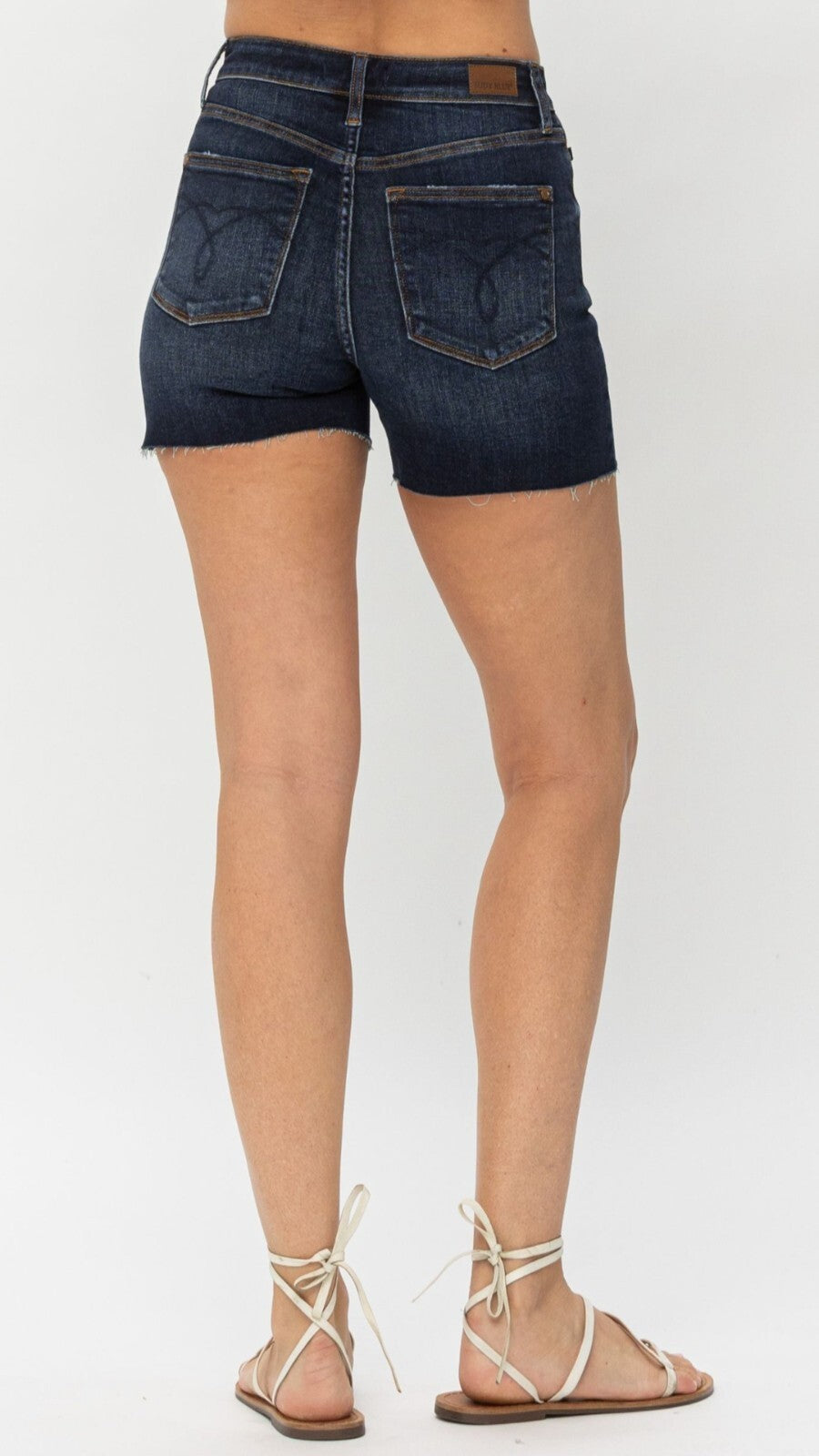 Judy Blue High-Rise Super Dark Button Fly  Shorts