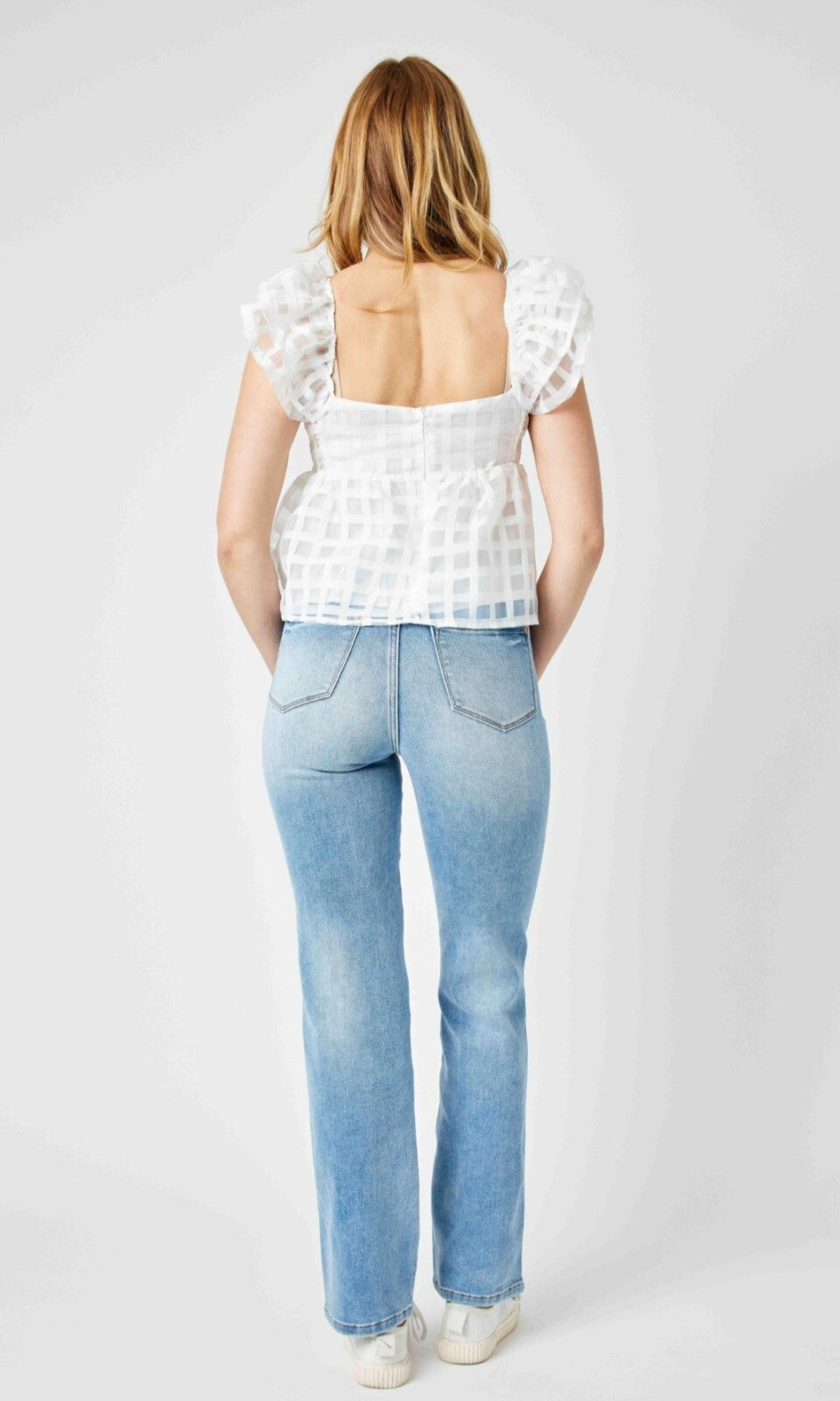 Judy Blue High-Rise W/ Tummy Control  Straight Fit Jeans