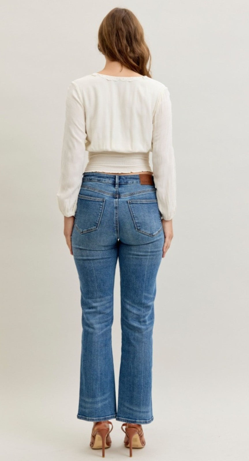 Judy Blue Mid-Rise Slim Straight With Rigid Magic Button Fly Jeans