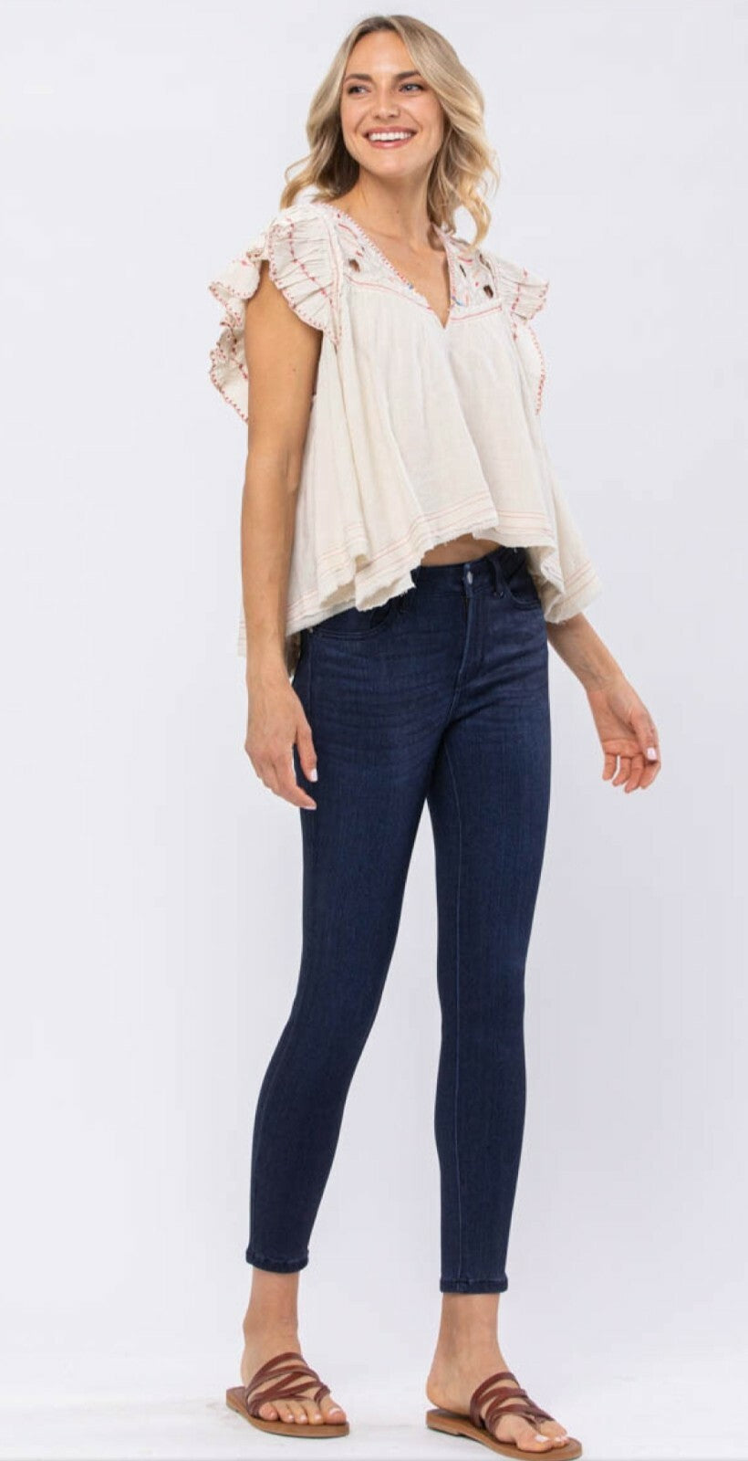 Judy Blue Mid- Rise 28.5" Inseam Skinny Jeans
