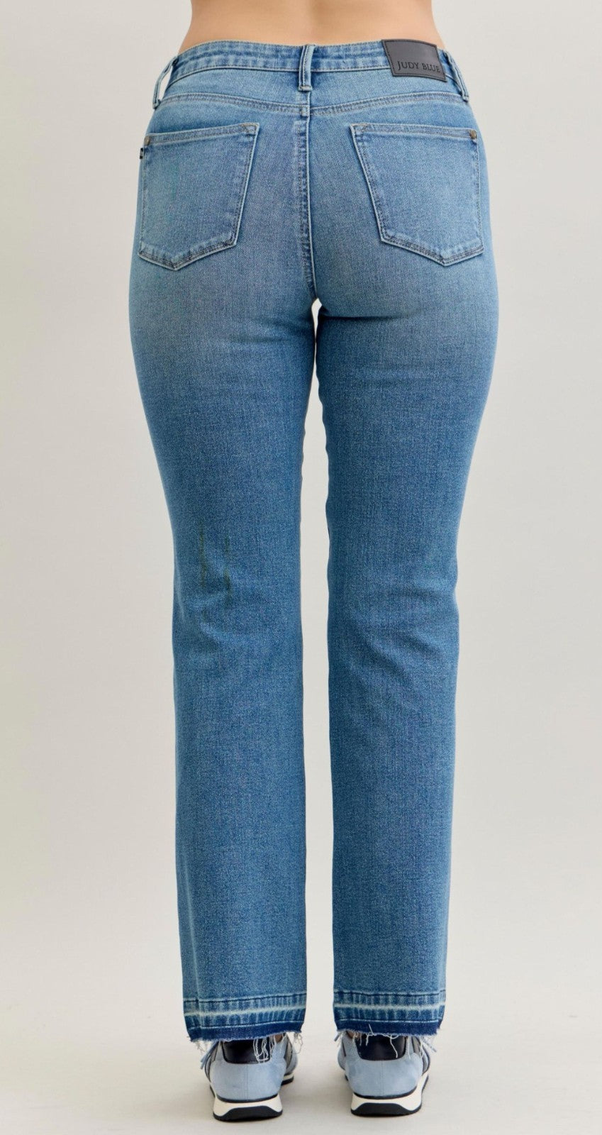 Judy Blue Mid-Rise Slim Fit W/ Tummy Control Release Hem Bootcut Jeans