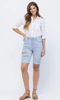 Judy Blue High-Rise Destroyed Cutoff Bermuda Shorts