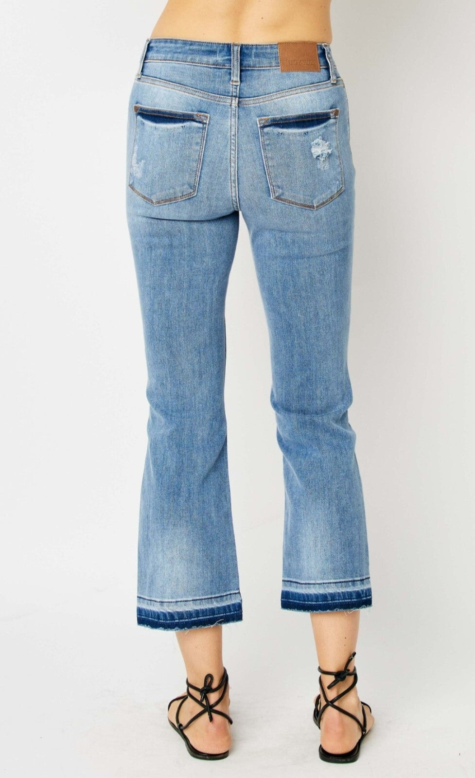 Judy Blue Mid-Rise Cropped Bootcut  Jeans