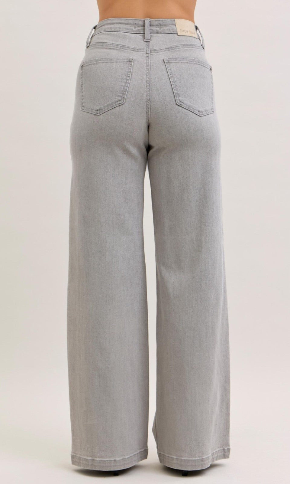 Judy Blue High-Rise Gray Retro Wide Leg Jeans