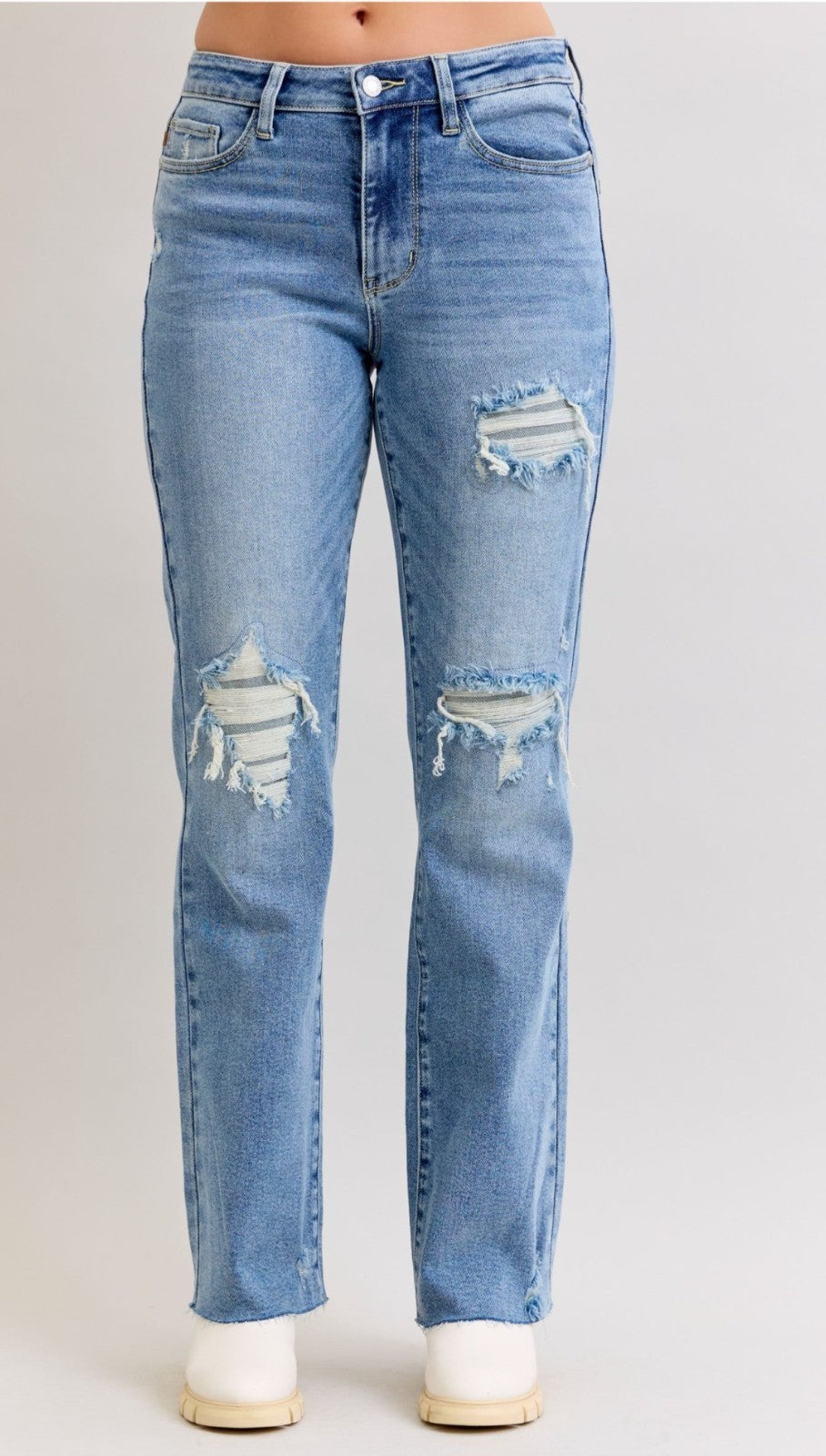 Judy Blue Mid-Rise  90's Straight Jeans