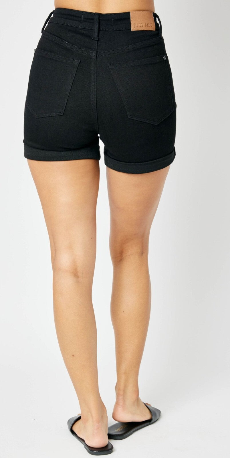 Judy Blue High-Waist Black W/ Tummy Control  Shorts
