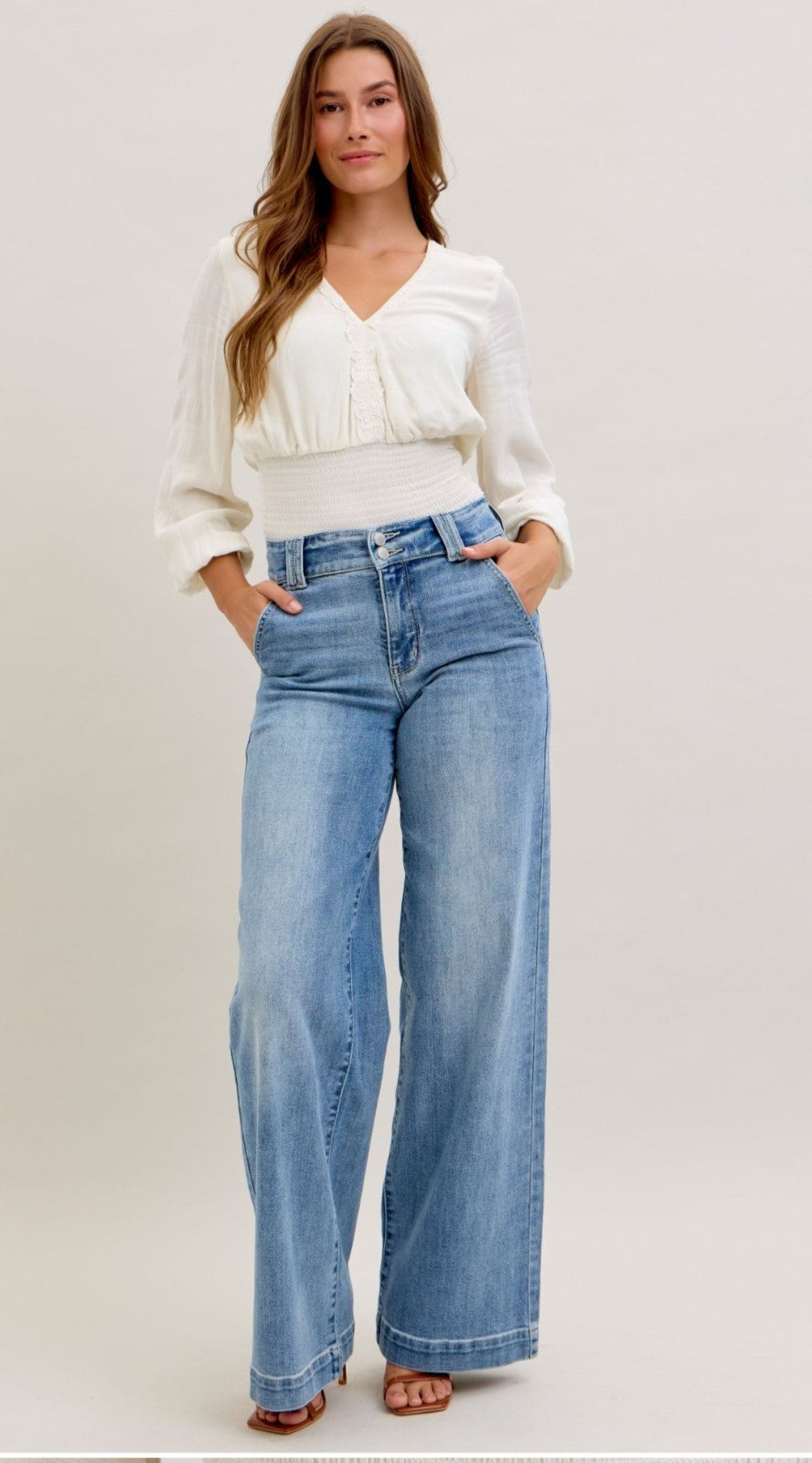 Judy Blue High-Rise Trouser Wide Leg Jeans