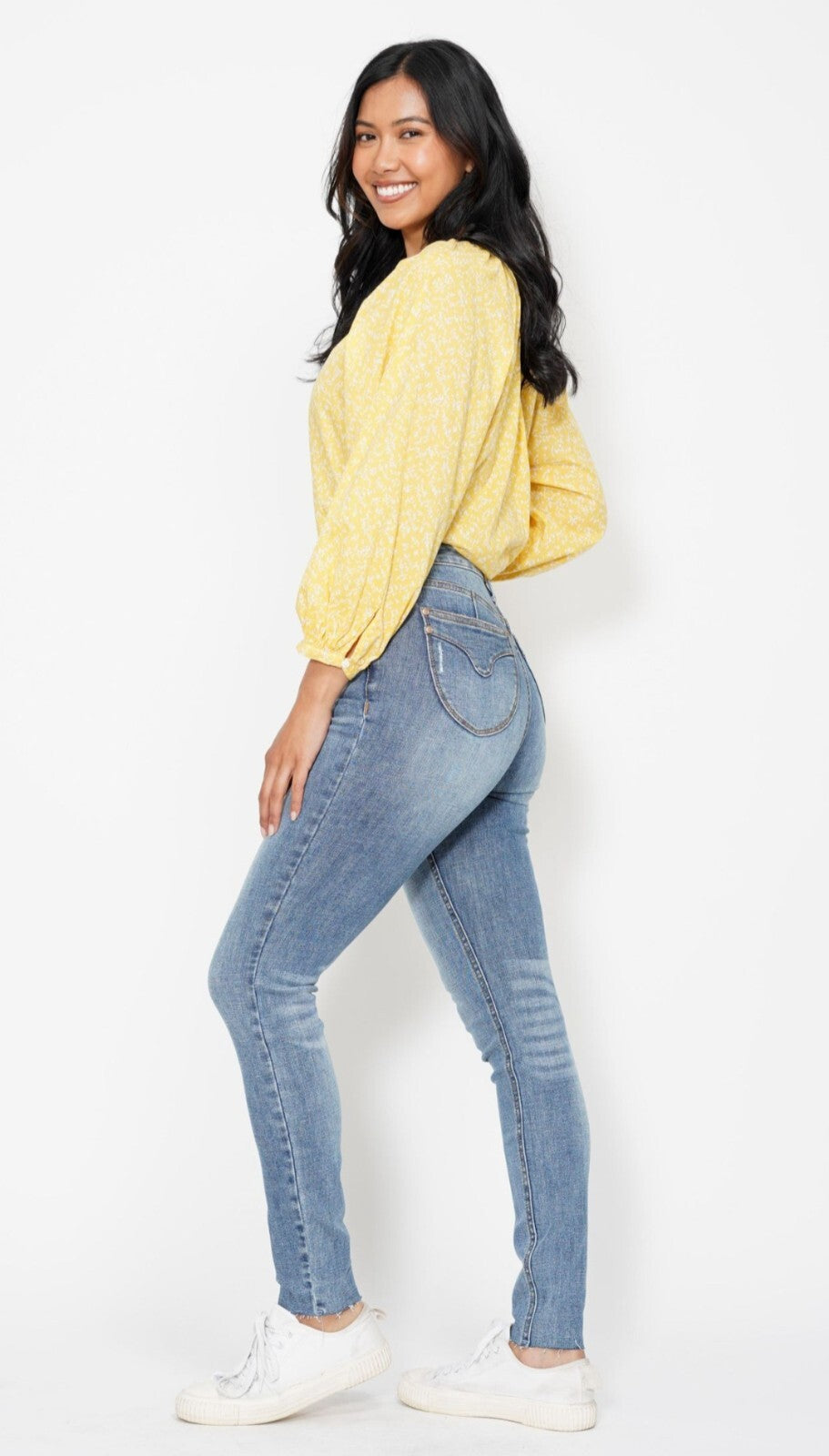 Judy Blue High Waist Skinny With Vintage Pockets Tummy Control Jeans