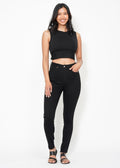 Judy Blue High Waist Tummy Control Black Skinny  Jeans