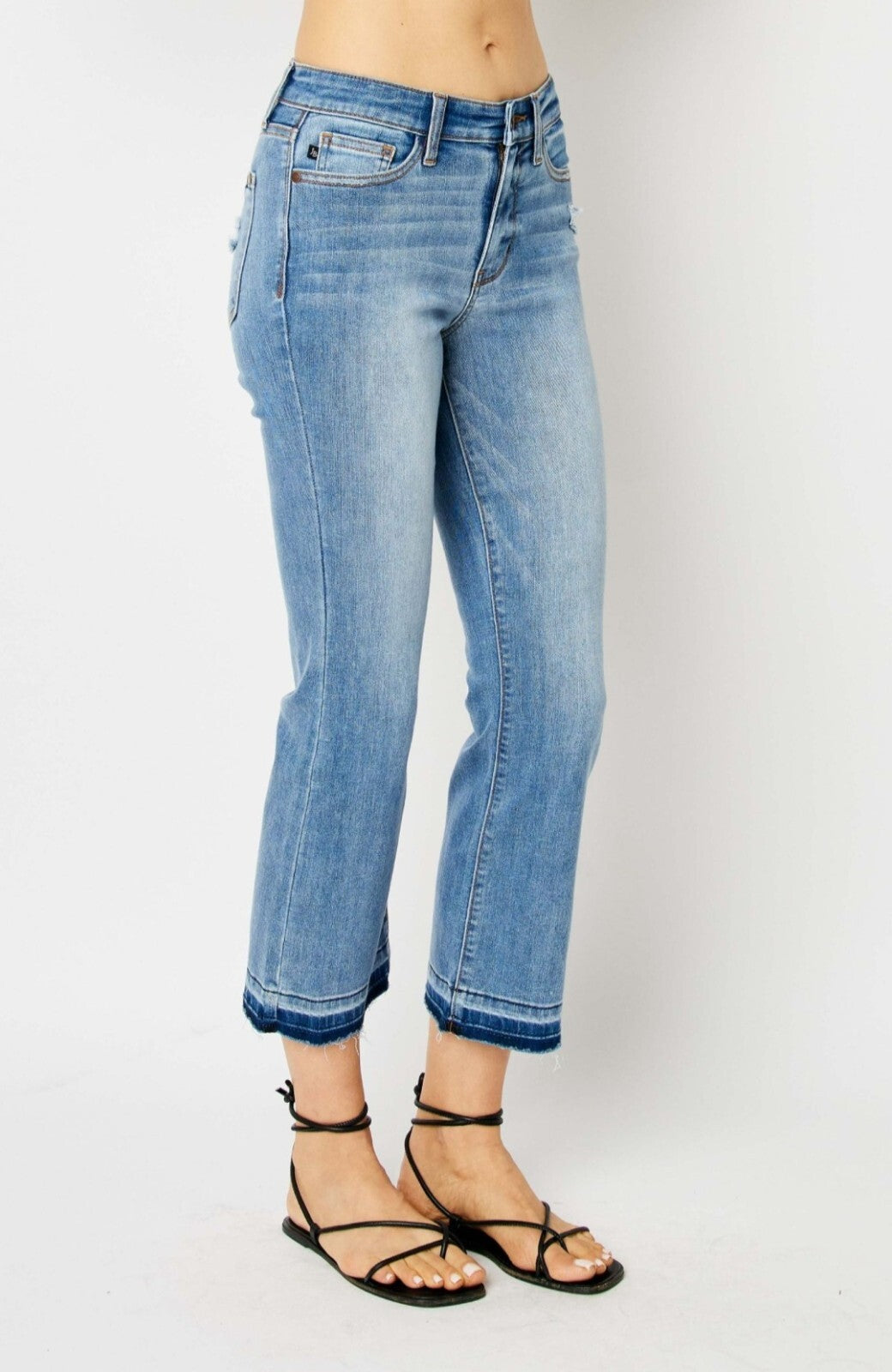 Judy Blue Mid-Rise Cropped Bootcut  Jeans