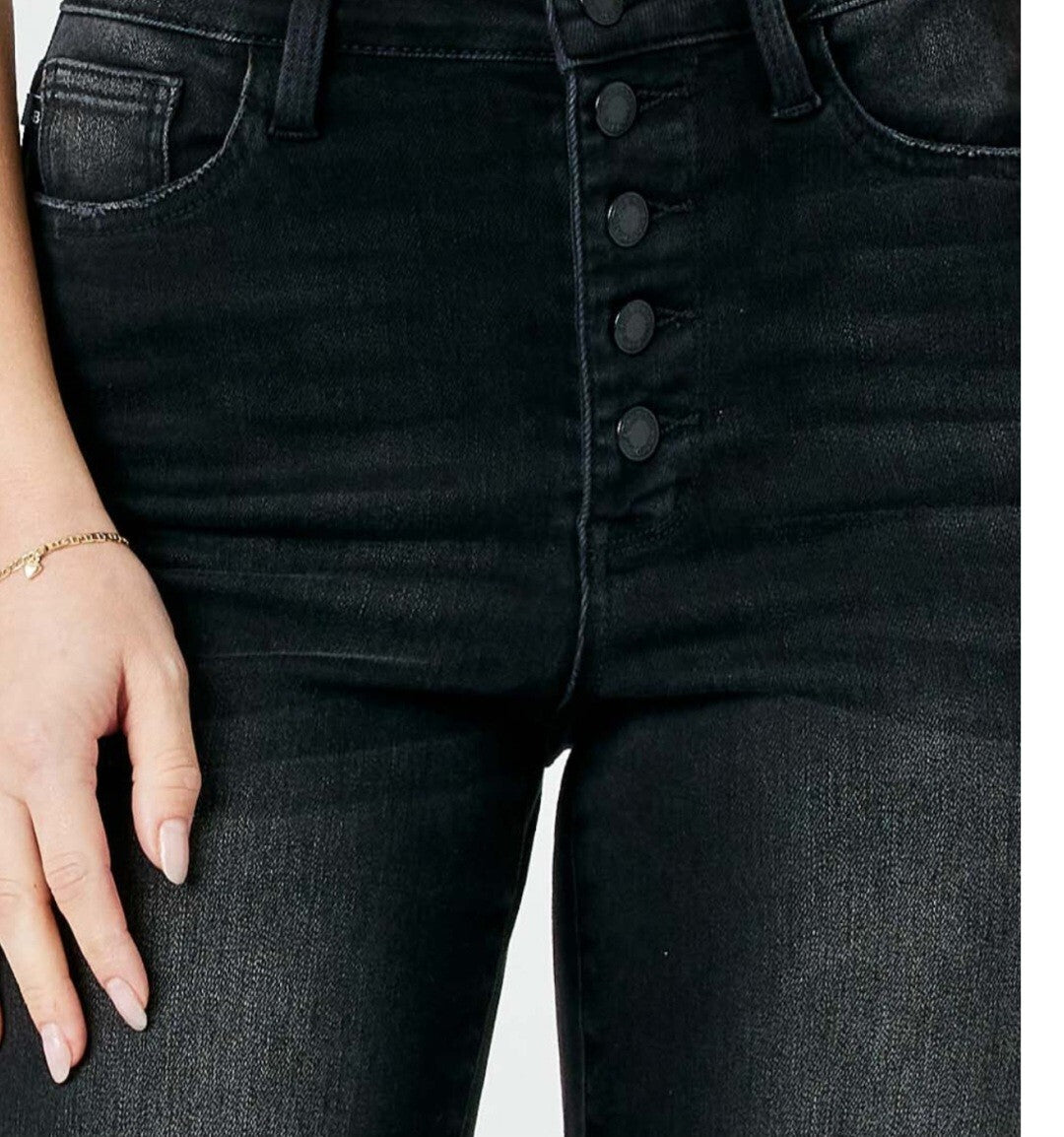 Judy Blue High-Rise Black Wide Leg Crop Jeans