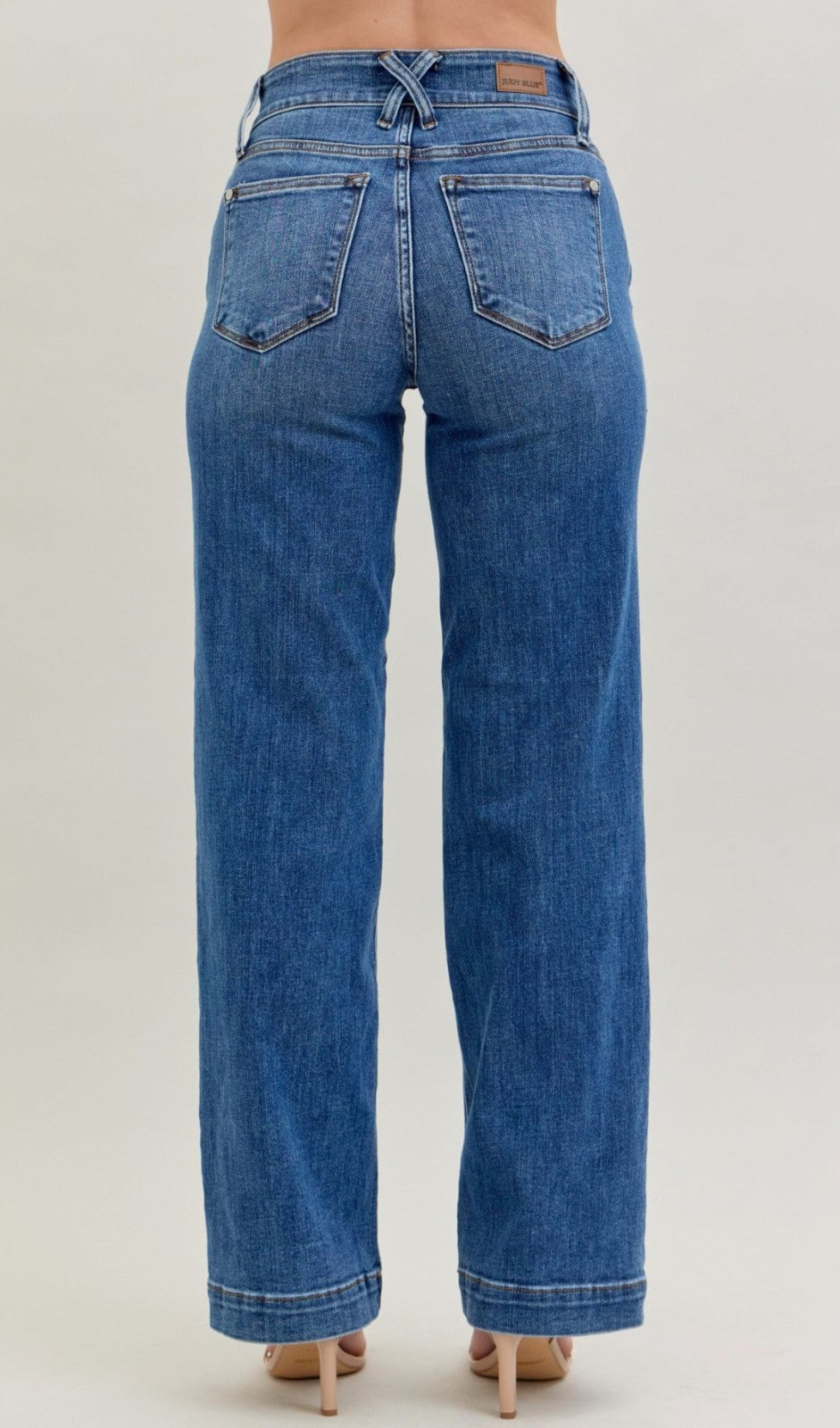 Judy Blue High-Rise Double Button Wide Leg Jeans