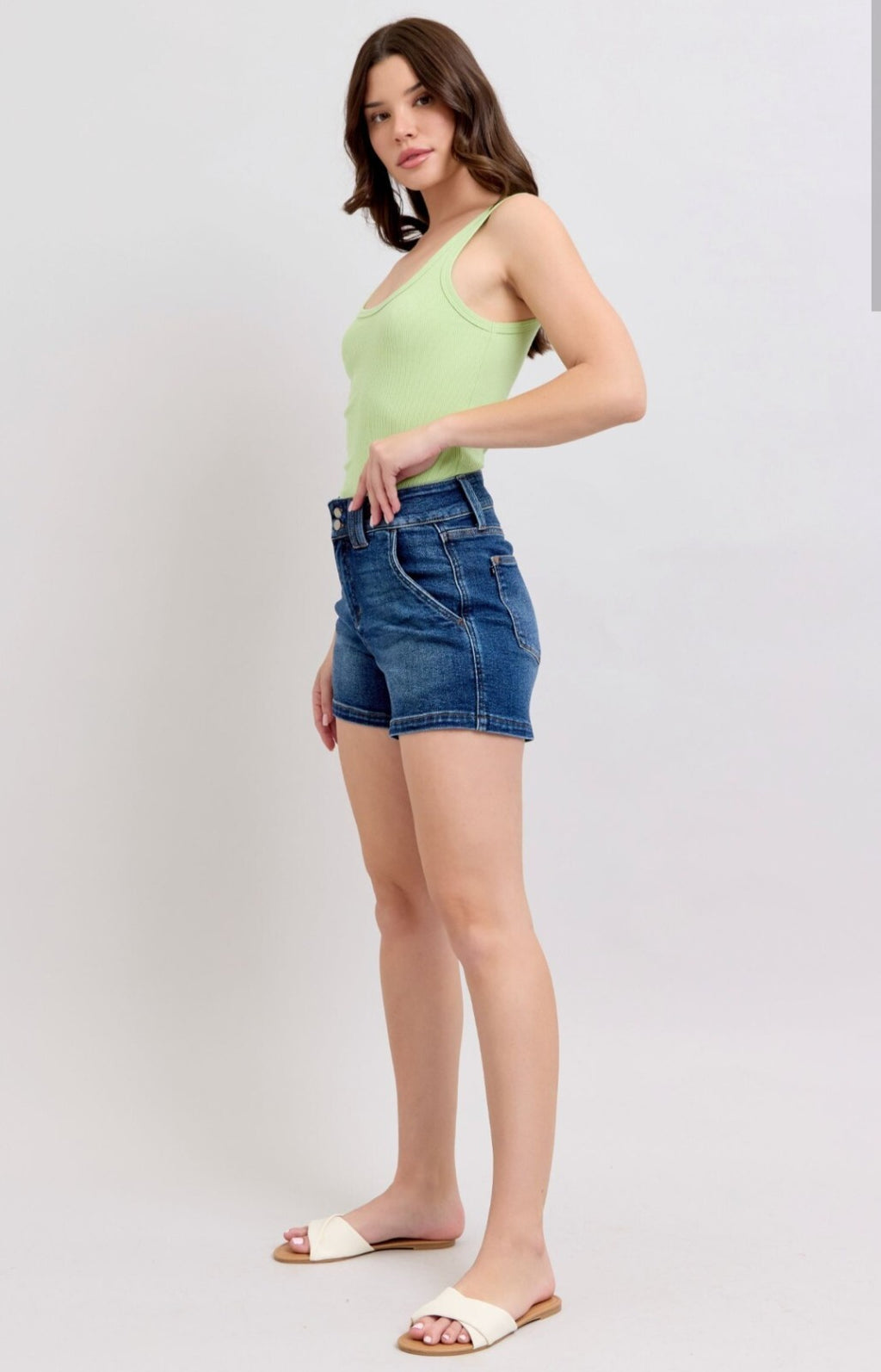 Judy Blue High-Rise Double Button Shorts