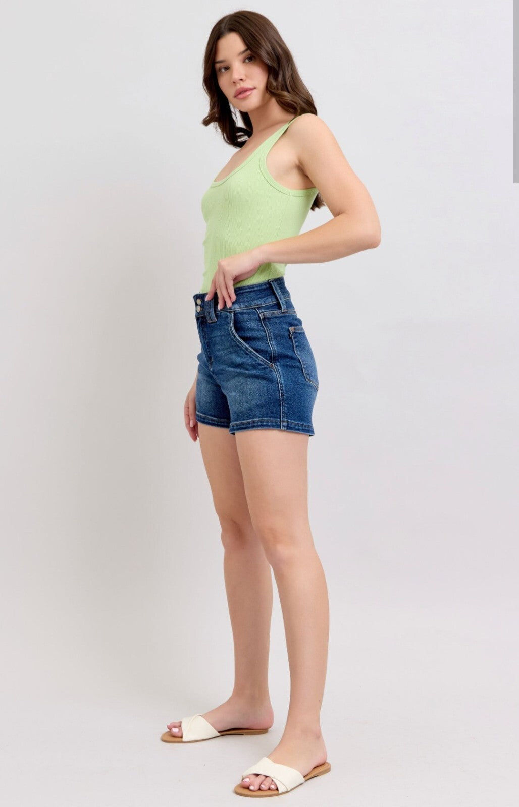 Judy Blue High-Rise Double Button Shorts